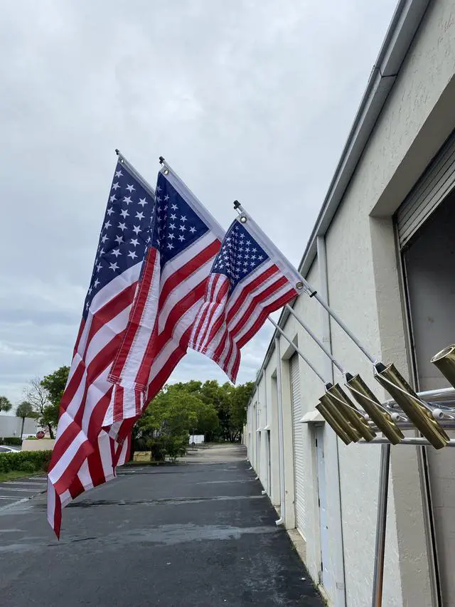 Main image of Boat Flag Pole Kit for Rod Holder & Rocket Launcher - Boating Flagpole for Center Console & Fishing Boats, Fiberglass Rod, 4th of July Decor - 6ft Flagpole & 3x5 USA Flag (Combo)
