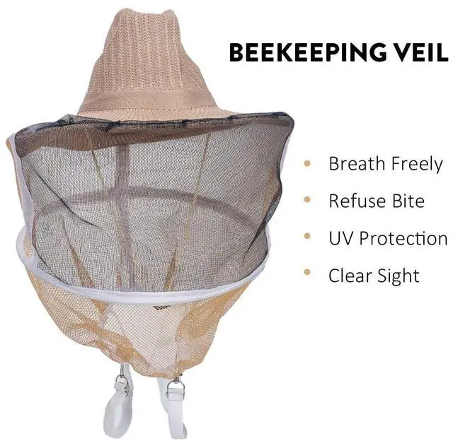 Alt view image 4 of 6 - 8 Frame Beehive Starter Kit Beeswax Coated Deep Beehive Box with Frames, Complete Beekeeping Kit for Beginners with Bee Smoker, Hive Tools, Brush, Gloves & Protective Veil Hat