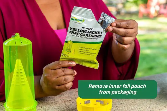Alt view image 4 of 6 - Yellowjacket Attractant Cartridge (10 Week Supply) for Reusable Yellowjacket Traps - (11 Pack)
