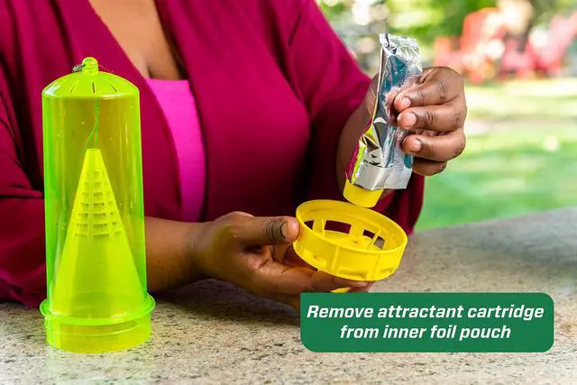 Alt view image 5 of 6 - Yellowjacket Attractant Cartridge (10 Week Supply) for Reusable Yellowjacket Traps - (11 Pack)