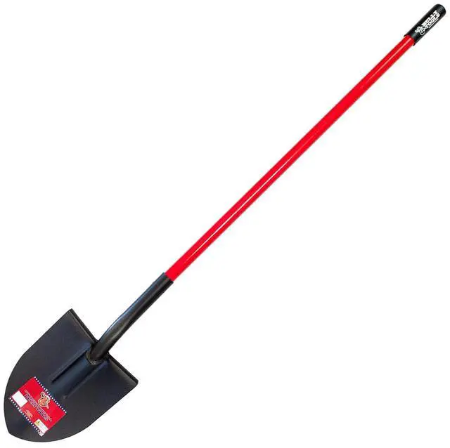 Main image of 12-Gauge Round Point Gardening Shovel | Heavy Duty Fiberglass Long Handle | Spade Shovels for Digging, Trenching and Planting | Steel Body Gardening Hand Tools, 100% Made in USA