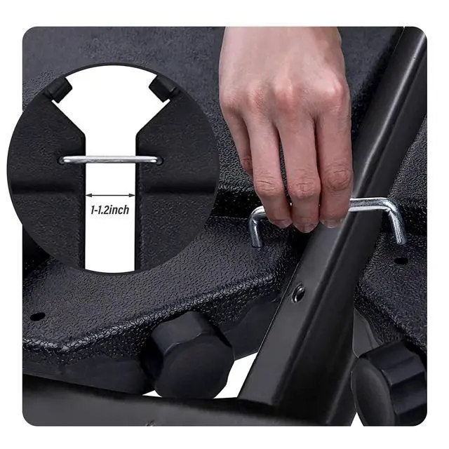 Alt view image 2 of 6 - 4pcs 176lb Capacity Cantilever Offset Patio Umbrella Base Plate with U Locking for Water or Sand, Black