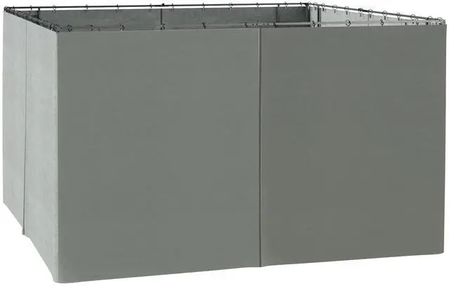 Main image of 10' x 12' Universal Gazebo Sidewall Set with Panels, Hooks and C-Rings Included for Pergolas and Cabanas, Gray