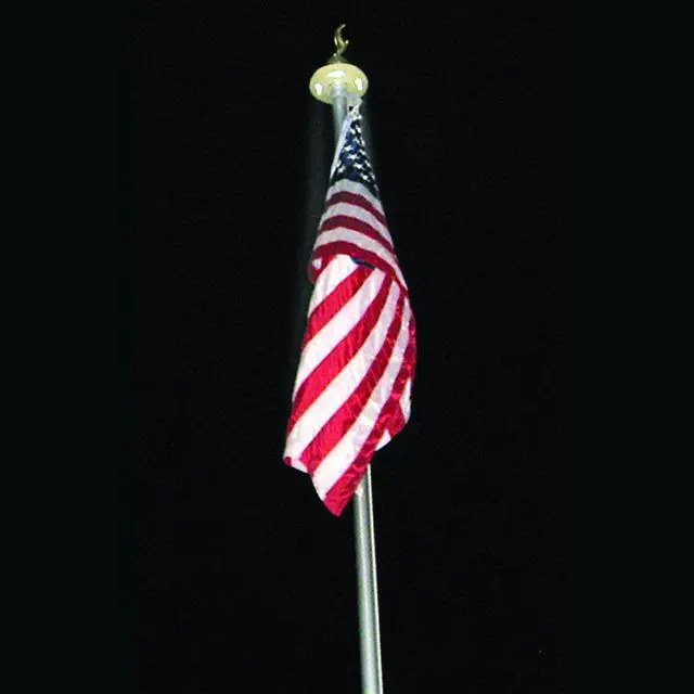 Alt view image 5 of 5 - Solar Powered Outdoor Flagpole with LED Light, 9 Inch (Model 2472)