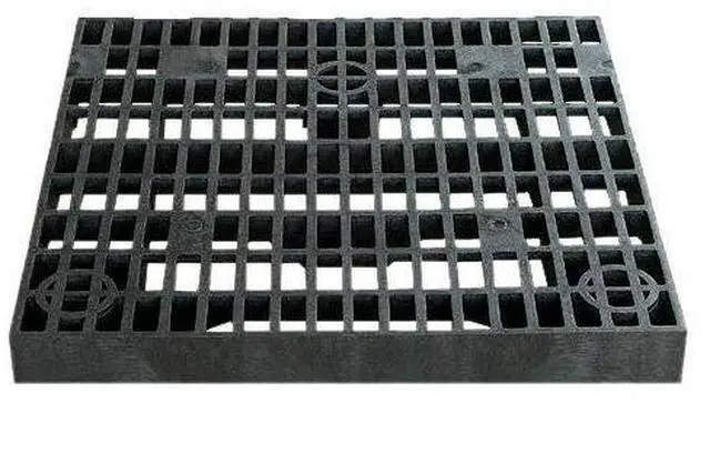 Main image of 24 Inch x 24 Inch Heavy Duty Fountain Basin Grate - for Pond and Water Garden Features and More - Hides Reservoirs - Holds Bubblers, Rocks, Other Decorations - Will Not Rust - Black - Can Be Cut