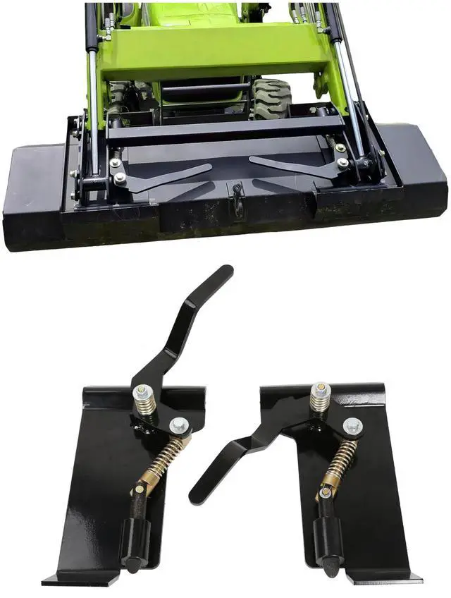 Main image of Pair Skid Steer Quick Tach Attach Conversion Adapter Weld on Quick Attachment Plate Bobtach Kubota Latch Box Plate Weld On QTK Tractor Universal Front Attachment