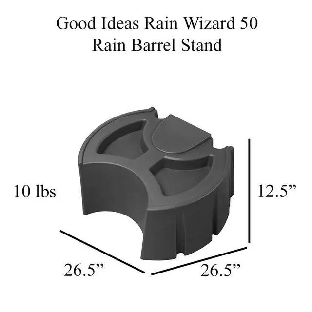 Alt view image 2 of 5 - RW50ST-KHA 50-Gallon Rain Wizard Rain Barrel Stand, Khaki