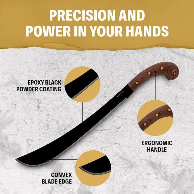 Alt view image 4 of 6 - Tool & Knife Survival Machete with Walnut Handle
