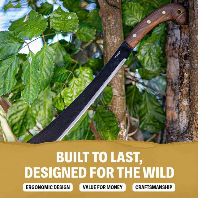 Alt view image 5 of 6 - Tool & Knife Survival Machete with Walnut Handle