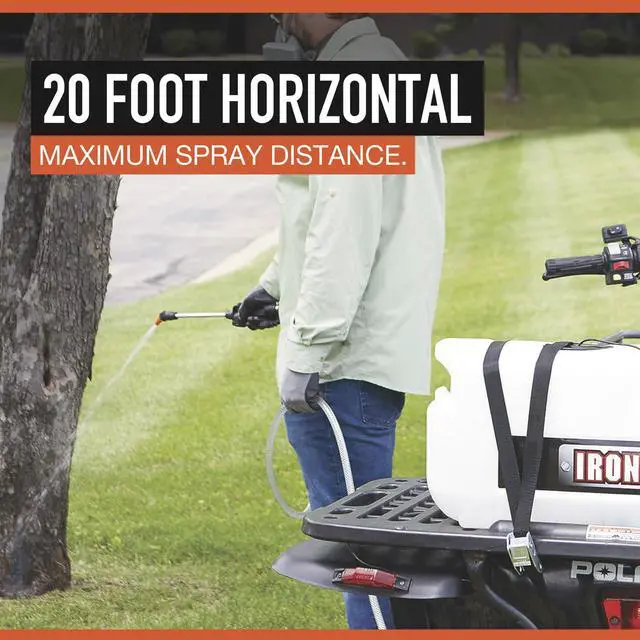 Alt view image 5 of 6 - ATV Spot Sprayer, 8 Gallon Capacity, 1 GPM, 12V, Santoprene and Viton Pump, 12 Ft Vertical Spray Reach, 11 Ft Hose, in-Line Switch, for ATV, UTV and Garden Tractor