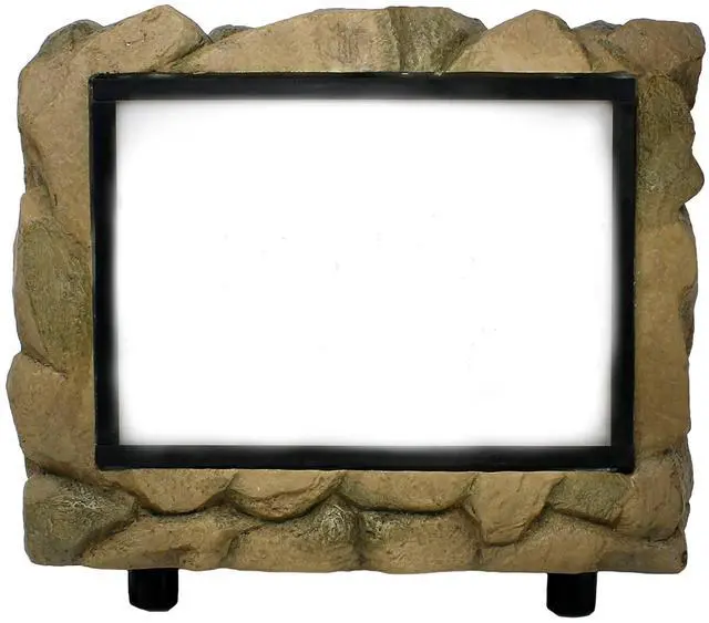 Main image of Solar Power Lighted Sign - LED Illuminated Outdoor Resin Light Up Sign Decor for Home Yard Street (Rock Sign)