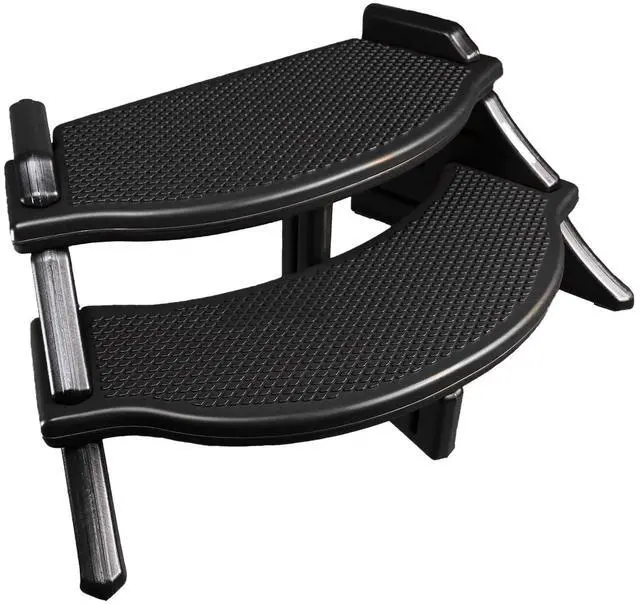 Main image of The Edge Spa Step, 40-Inch Wide Hot Tub Stairs, Multipurpose Indoor/Outdoor Step Stool with Oversized Treads and Center Support, Black