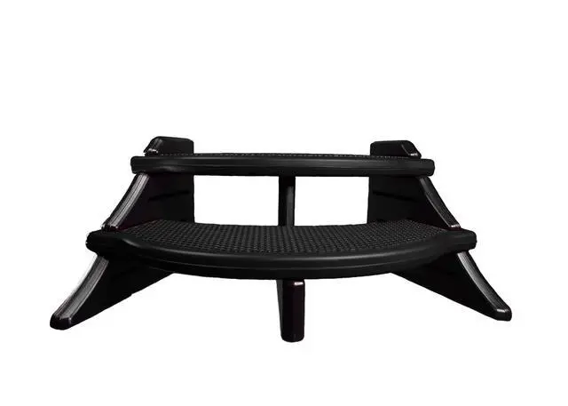 Alt view image 2 of 6 - The Edge Spa Step, 40-Inch Wide Hot Tub Stairs, Multipurpose Indoor/Outdoor Step Stool with Oversized Treads and Center Support, Black