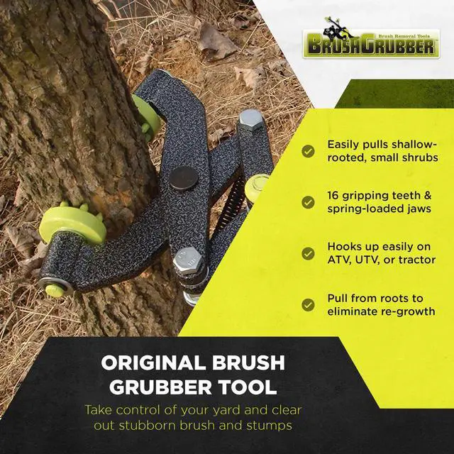 Alt view image 2 of 6 - BG-01 Original Root Puller Gardening Weed Puller Tool for Clearing Brush & Small Tree Stumps w/ Gripping Teeth & Jaws