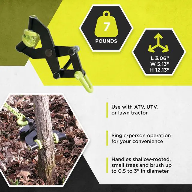 Alt view image 3 of 6 - BG-01 Original Root Puller Gardening Weed Puller Tool for Clearing Brush & Small Tree Stumps w/ Gripping Teeth & Jaws