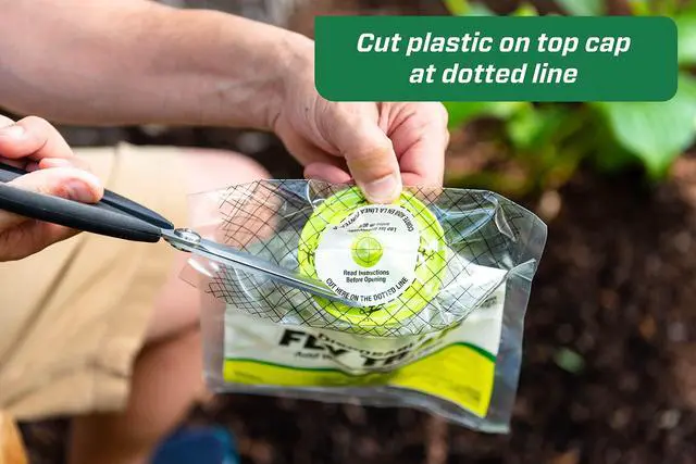 Alt view image 2 of 6 - Outdoor Disposable Fly Trap Hanging Fly Catcher with Attractant Bait, Fly Bag for Patio, Yard, Trash & Farm Areas Easy-to-Use Outdoor Fly Control - 24 Traps
