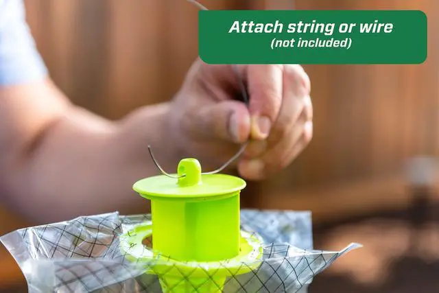 Alt view image 4 of 6 - Outdoor Disposable Fly Trap Hanging Fly Catcher with Attractant Bait, Fly Bag for Patio, Yard, Trash & Farm Areas Easy-to-Use Outdoor Fly Control - 24 Traps