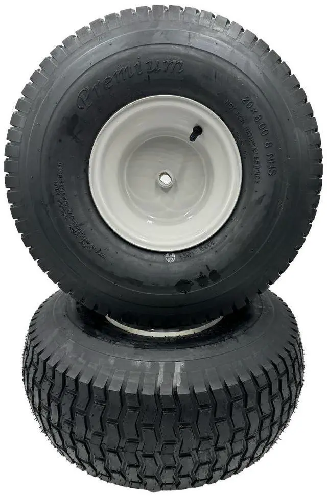 Main image of 20x8.00-8 Gray Lawn Mower Wheel - Set of 2-3/4 Inch Axle, 2.90 Inch Hub