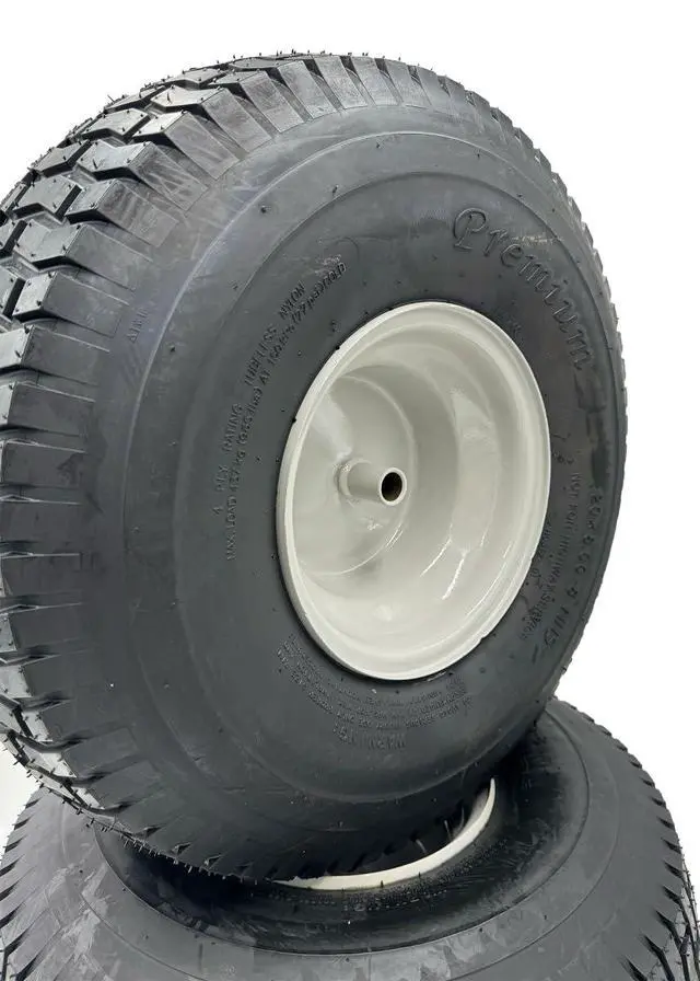 Alt view image 4 of 4 - 20x8.00-8 Gray Lawn Mower Wheel - Set of 2-3/4 Inch Axle, 2.90 Inch Hub