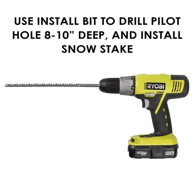 Alt view image 5 of 6 - 72" x 5/16" Driveway Markers, Snow Stakes, Plow Stakes - Includes 12" Install Bit - Orange Reflective Fiberglass 6' (200)