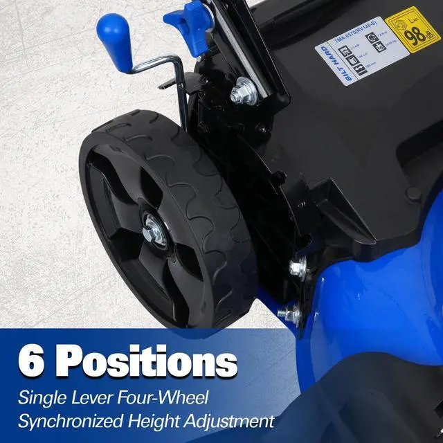 Alt view image 4 of 6 - 21 Inch Lawn Mower Gas Powered, 4-Cycle 144cc Engine, 3-in-1 Push Lawnmower with Bagging, Mulching & Side Discharge, Adjustable 8-Positions Cutting Height, Easy Start