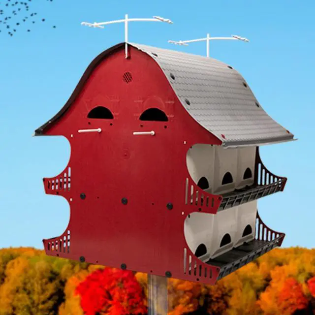 Alt view image 2 of 6 - 16 Family Purple Martin Barn, Durable Polypropylene Plastic, Easy Assembly, Fits S&K Telescoping Pole, Maintenance-Free, Perfect for Country Homes & Farms