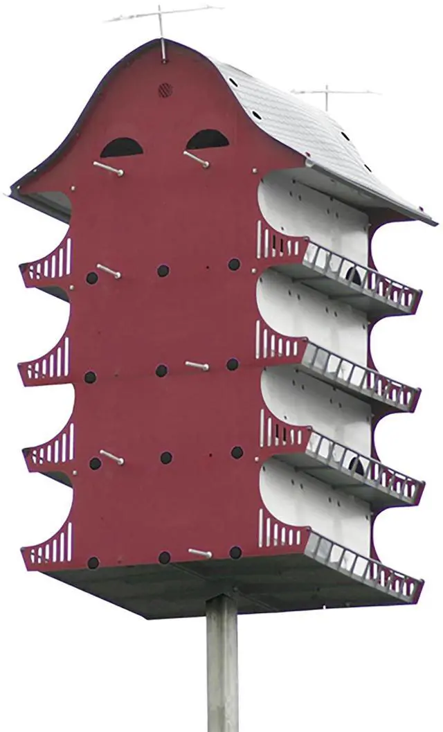 Alt view image 6 of 6 - 16 Family Purple Martin Barn, Durable Polypropylene Plastic, Easy Assembly, Fits S&K Telescoping Pole, Maintenance-Free, Perfect for Country Homes & Farms