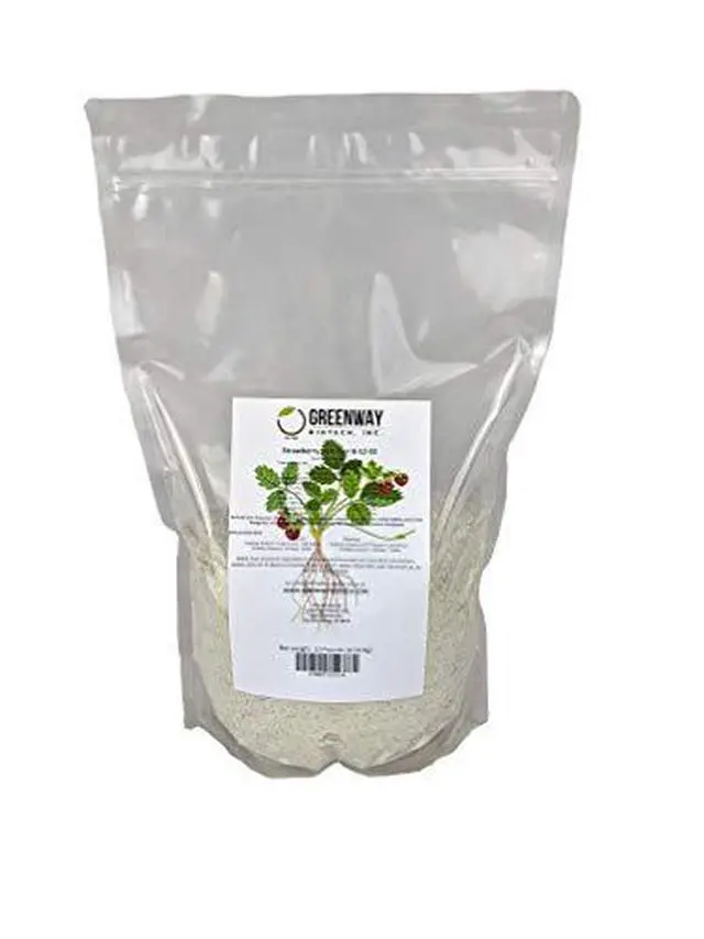 Alt view image 2 of 2 - Strawberry 8-12-32 Fertilizer Powder 100% Water Soluble Plus Trace Minerals- Includes Essential Chelated Micronutrients for Tasty Fruits (10 Pounds 2000 Gallons)