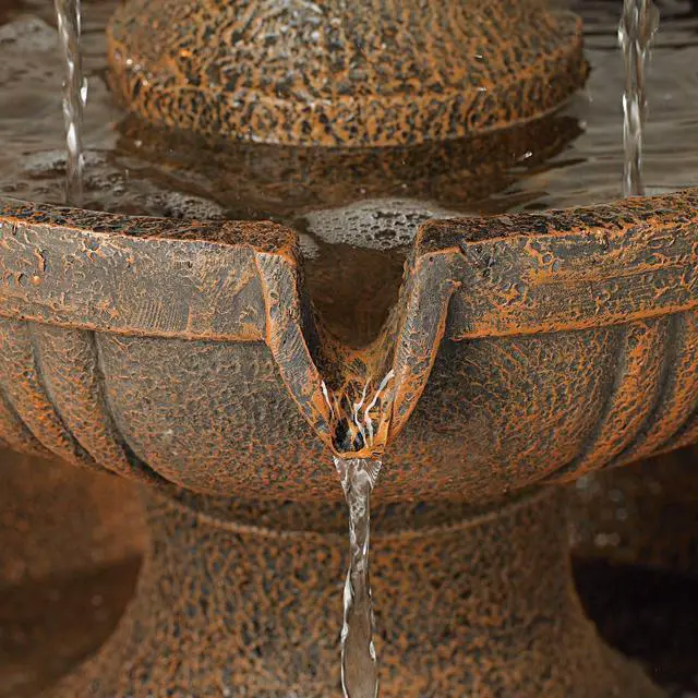 Alt view image 5 of 6 - Ravenna 43" High Large Italian Indoor Outdoor Decor Faux Stone Floor Fountain Standing Waterfall 3-Tier Basin Tall Water Feature for Outside Garden Patio Yard Backyard Porch Deck