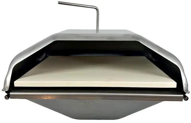 Main image of Pellet Grill Pizza Oven Attachment for Wood-Fired Cooking, Fits Traeger, GMG, Pit Boss, Camp Chef, Rec-Tec, Converts Grill to Pizza Oven, 800°F Heat, Stainless Steel