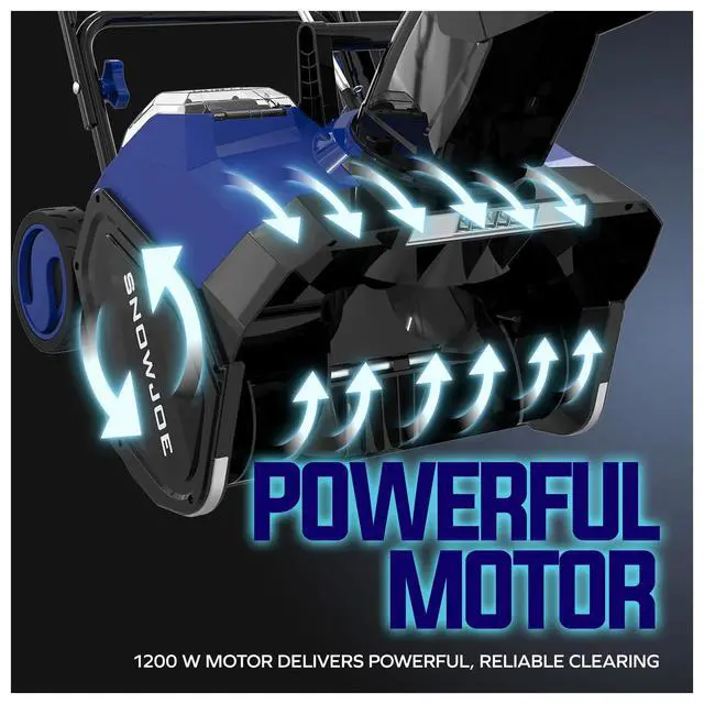 Alt view image 3 of 6 - IONMAX 48V 18 Inch Cordless Electric Snow Blower Machine - Battery-Powered Single-Stage Thrower with LED Light and Wheels for Driveway Clearing, 24V-X2-SB18-GO