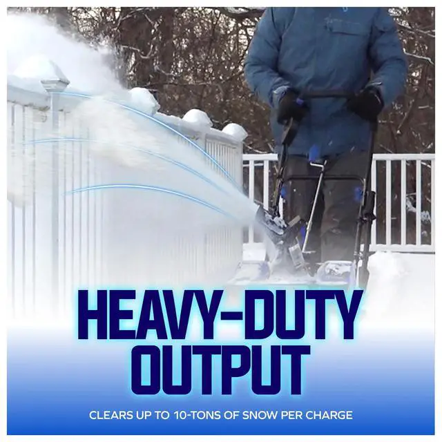 Alt view image 4 of 6 - IONMAX 48V 18 Inch Cordless Electric Snow Blower Machine - Battery-Powered Single-Stage Thrower with LED Light and Wheels for Driveway Clearing, 24V-X2-SB18-GO