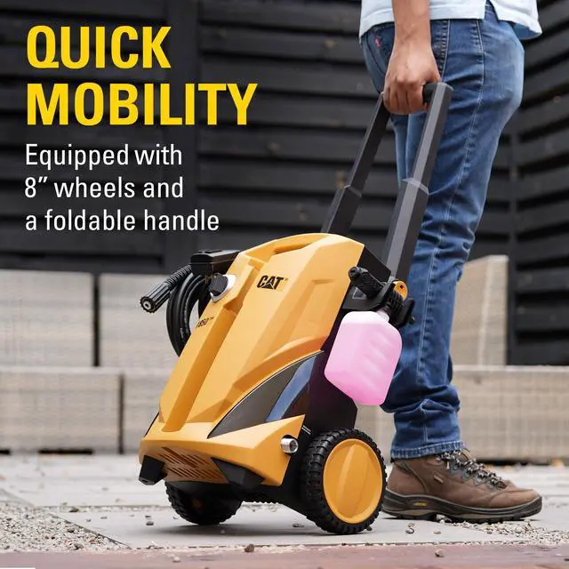 Alt view image 3 of 6 - Electric Pressure Washer 1850 PSI 1.4 GPM with 20' high-Pressure Hose, Quick Release Gun, 3-in-1 Nozzle Lance, Foam Cannon Water Pressure Washers, Power Washer for Your Home Patio, Driveway & RV