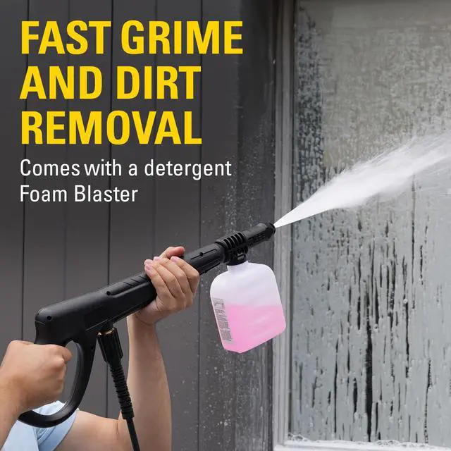 Alt view image 4 of 6 - Electric Pressure Washer 1850 PSI 1.4 GPM with 20' high-Pressure Hose, Quick Release Gun, 3-in-1 Nozzle Lance, Foam Cannon Water Pressure Washers, Power Washer for Your Home Patio, Driveway & RV