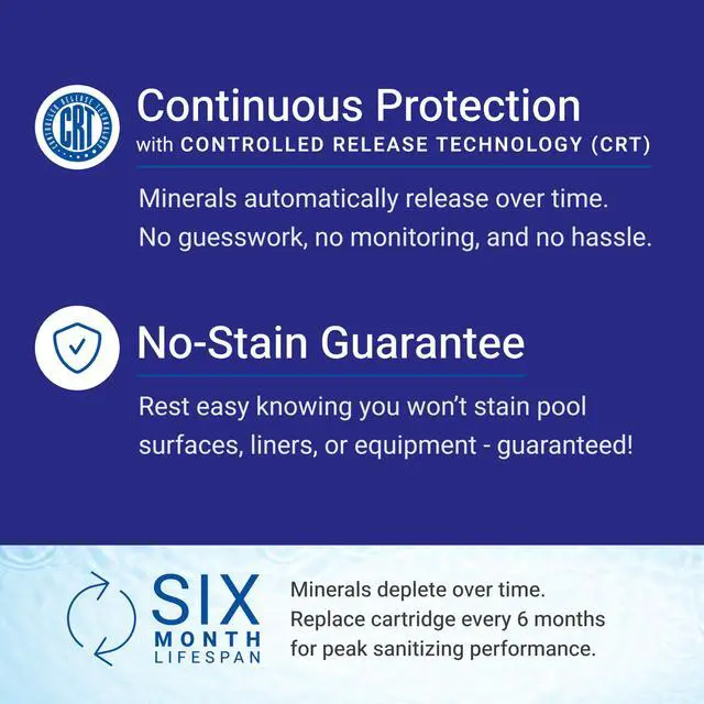 Alt view image 6 of 6 - G35 Mineral Cartridge for Inground Pools up to 35,000 Gallons | Mineral Cartridge for Professional G & Pro G Plus Pool Sanitization Vessels | Authentic Replacement Pool Filter Cartridge