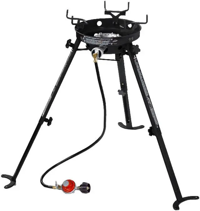 Main image of 90411 Portable Kahuna Burner with XL Pot and Wok Brackets with Adjustable and Removable Legs, Black, Pack of 1