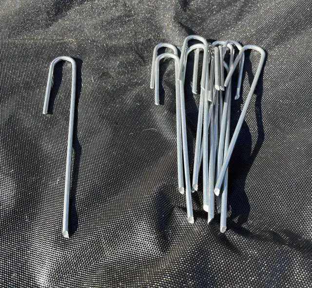 Alt view image 2 of 6 - Drip Tubing Stakes, 1500 Pack 5 Inch 14 Gauge Galvanized Steel Drip Irrigation Stakes, Garden Stakes and Landscape Pins for 1/8 Inch and 1/4 Inch Drip Line Tubing