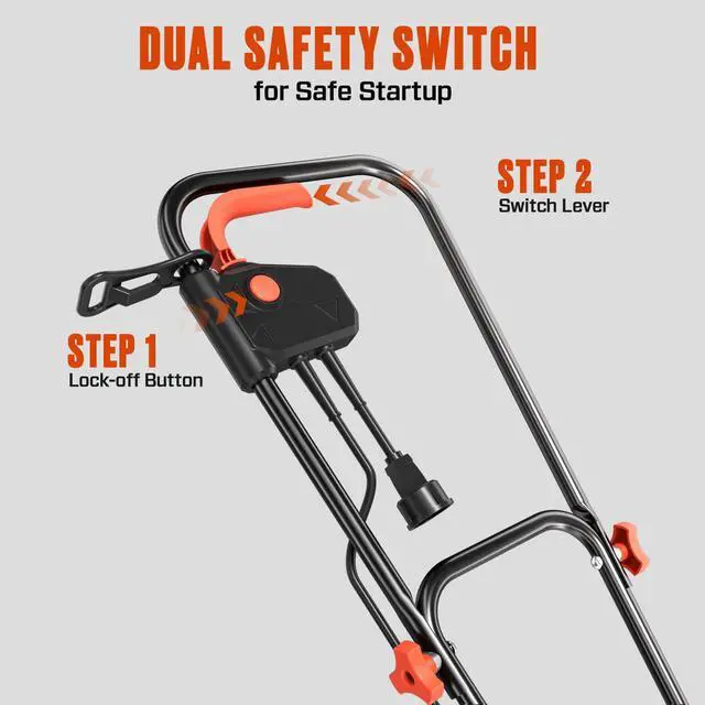 Alt view image 4 of 6 - Electric Corded Garden Tiller & Cultivator, Steel Tines, 8 Amp, 12 Till Width,8 Till Width 3-Position Wheel Adjustment-Heavy Duty Gardening Machine Equipment for Lawn, Yard, & Grass