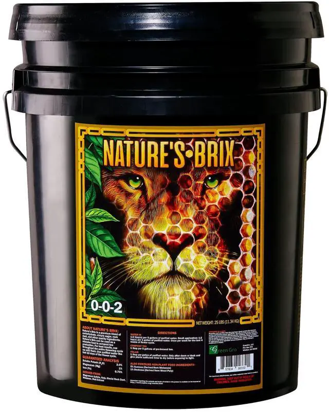 Main image of Natures Brix 0-0-2, Premium Plant Microbe Food for All Gardening Methods, Increases Brix Levels and Resin Production (25 lb)