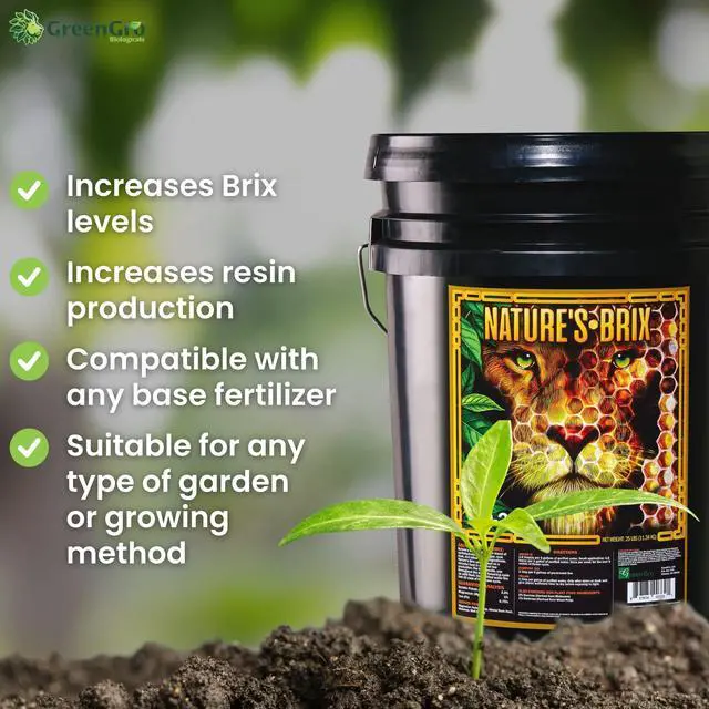Alt view image 3 of 6 - Natures Brix 0-0-2, Premium Plant Microbe Food for All Gardening Methods, Increases Brix Levels and Resin Production (25 lb)