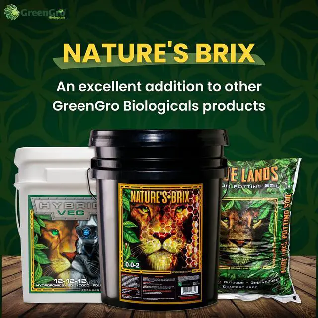 Alt view image 6 of 6 - Natures Brix 0-0-2, Premium Plant Microbe Food for All Gardening Methods, Increases Brix Levels and Resin Production (25 lb)