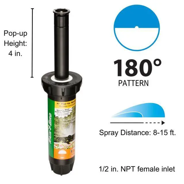 Alt view image 2 of 6 - Rainbird National Sls 1804HDS Professional Series 4-In. Pop-Up Sprinkler Head - Quantity 36