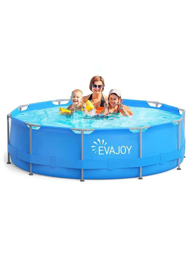 Main image of 12ft x 30in Metal Frame Swimming Pool, Outdoor Round Above Ground Pool with Steel Frame, Heavy-Duty PVC, Easy Assembly for Backyard, Garden, Lawn