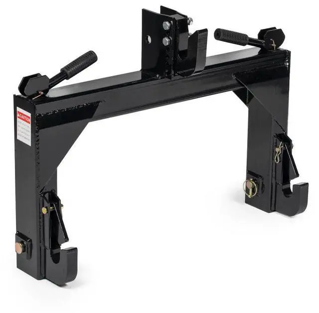 Main image of 3 Point Quick Hitch Adaption to Category 1 Tractors, 3000 LB Lifting Capacity, 27.5" Between Lower Arms, 14.5" ~17.5" Level Adjustment, Black Finish