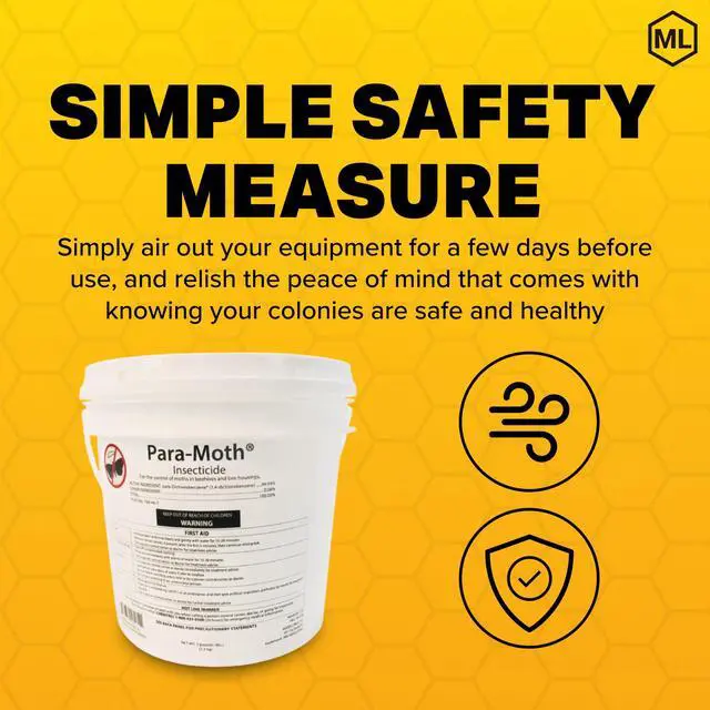 Alt view image 3 of 6 - para-Moth, Bee Super Wax Moth Treatment, Protection for Your Bee Equipment, Preserve Hive Quality, Maximize Seasonal Productivity, 5 Lb Pail