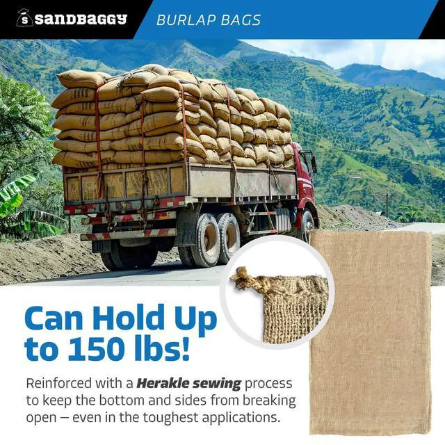 Alt view image 5 of 6 - Burlap Bags Large 24" x 40" - Potato Sack Race Bags for Kids & Adults | Perfect Birthday Party Game | Shrub & Plant Frost Protection - Food Grade (Pack of 20)