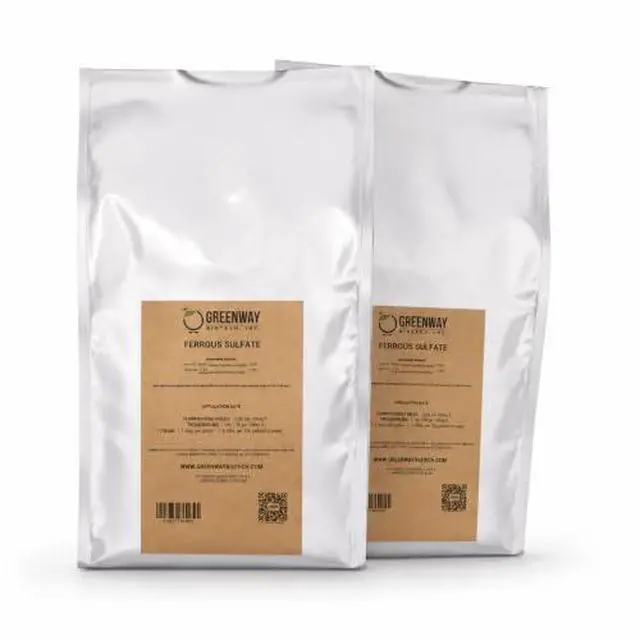 Alt view image 2 of 2 - Ferrous Sulfate Heptahydrate Fertilizer Includes 20% Iron (Fe) 12% Sulfur & 100% Water Soluble Powder- Organic Lawn Fertilizer for Vegetables and Plant Growth (2X 25 Pounds)