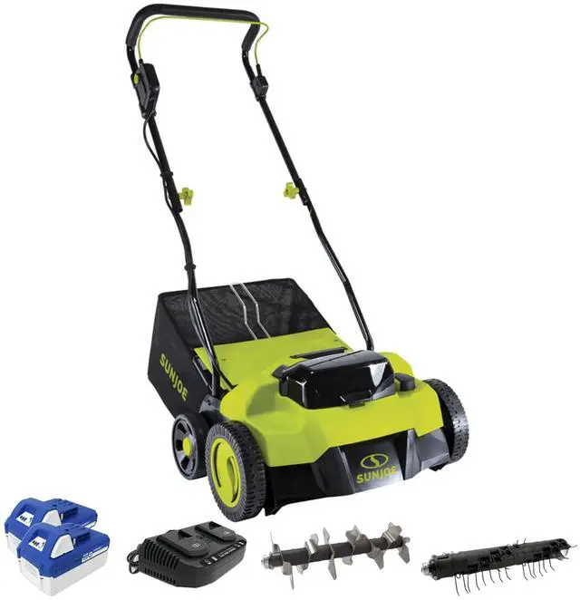 Main image of Cordless Scarifier & Dethatcher w/ 5 Depth Positions & 600W Brushless Motor, 15-Inch Cutting Width - Heavy-Duty Yard Trimmer, Lawn Maintenance, 24V-X2-DTS15