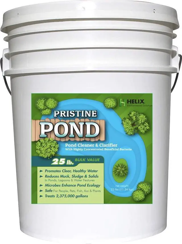 Main image of Pond Cleaner & Clarifier - Outdoor Pond Treatment to Remove Muck & Sludge with Natural Pond Bacteria for Clear Water in Outdoor Ponds, Safe for Live Koi Fish & Water Plants, 25lbs, Treats 2.3M Gallons