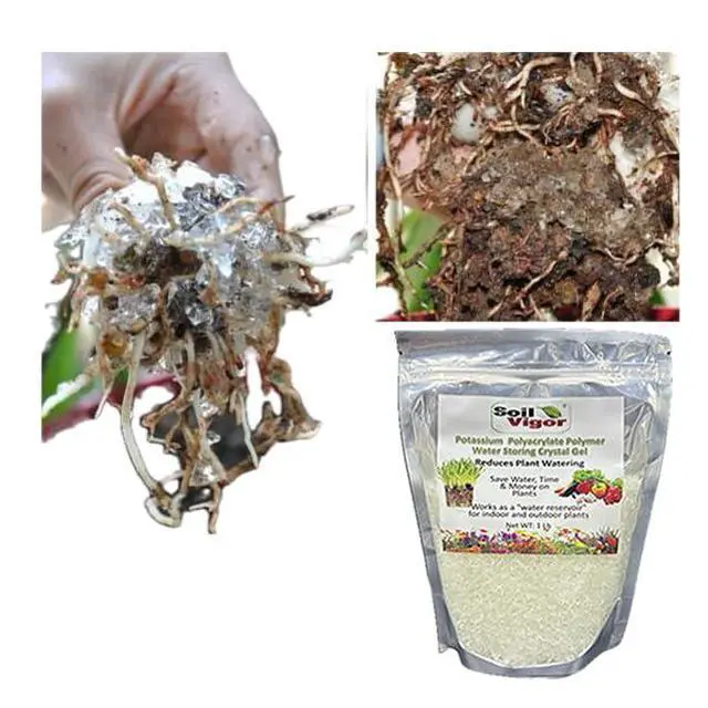 Alt view image 6 of 6 - Commercial Grade Potassium Polyacrylate Water Crystals | Super Absorbent Polymer for Plants, Lawn & Agriculture (10 Pound)
